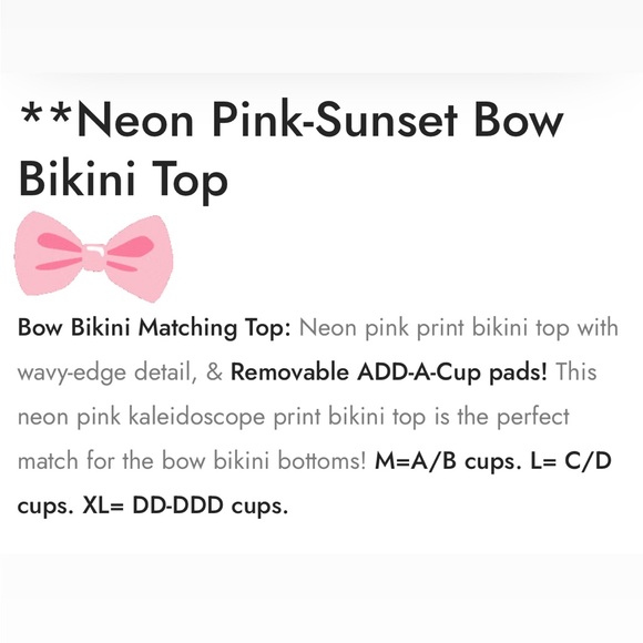 NEON PINK SUNSET BOW BIKINI 🎀 - Picture 8 of 10